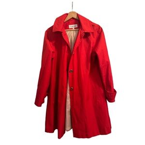 Calvin Klein red trenchcoat